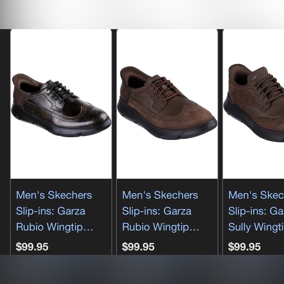 Skechers Hands Free Slip-ins: Garza - Rubio leather wingtip oxford size 9.5 main image 3